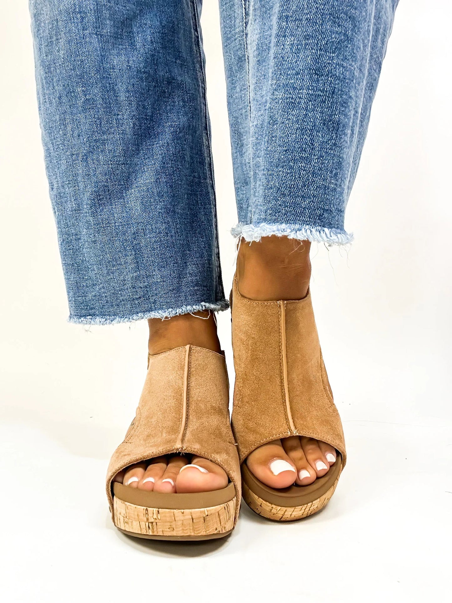 Corkys Carley Faux Suede Wedge