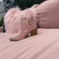 Fiera Pink Glitter Bootie